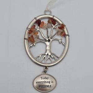 Ganz "Faith Makes All Things Possible" Tree of Life Ornament Silver Zinc